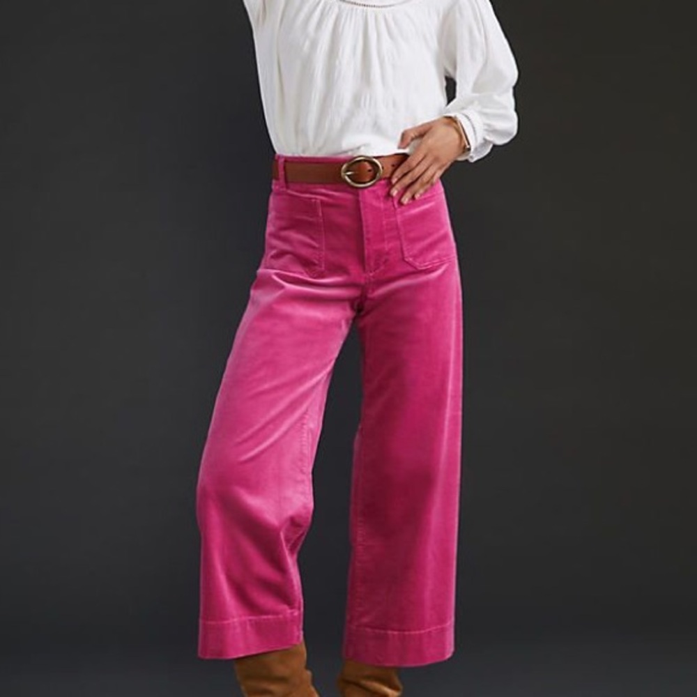 NWOT Maeve Colette Crop Pant Rose